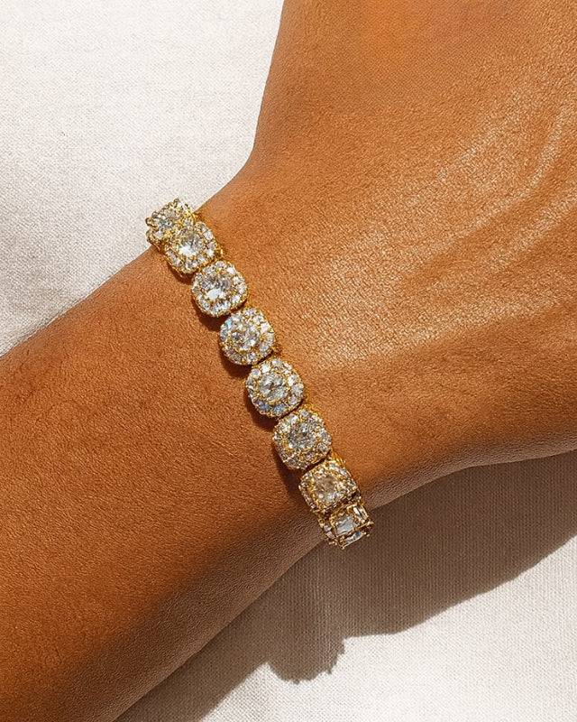 10MM CLUSTERED TENNIS BRACELET
