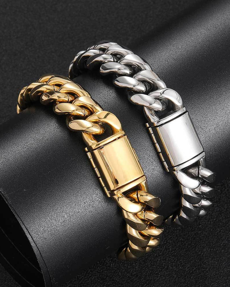 Signature Polished Cuban Link Bracelet