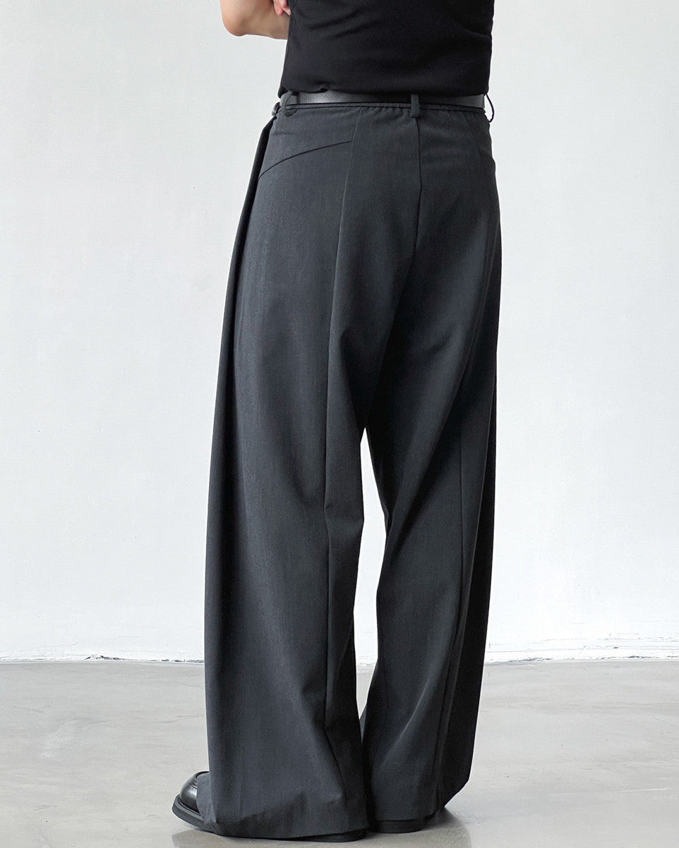 Refined Wool Pleated Trousers