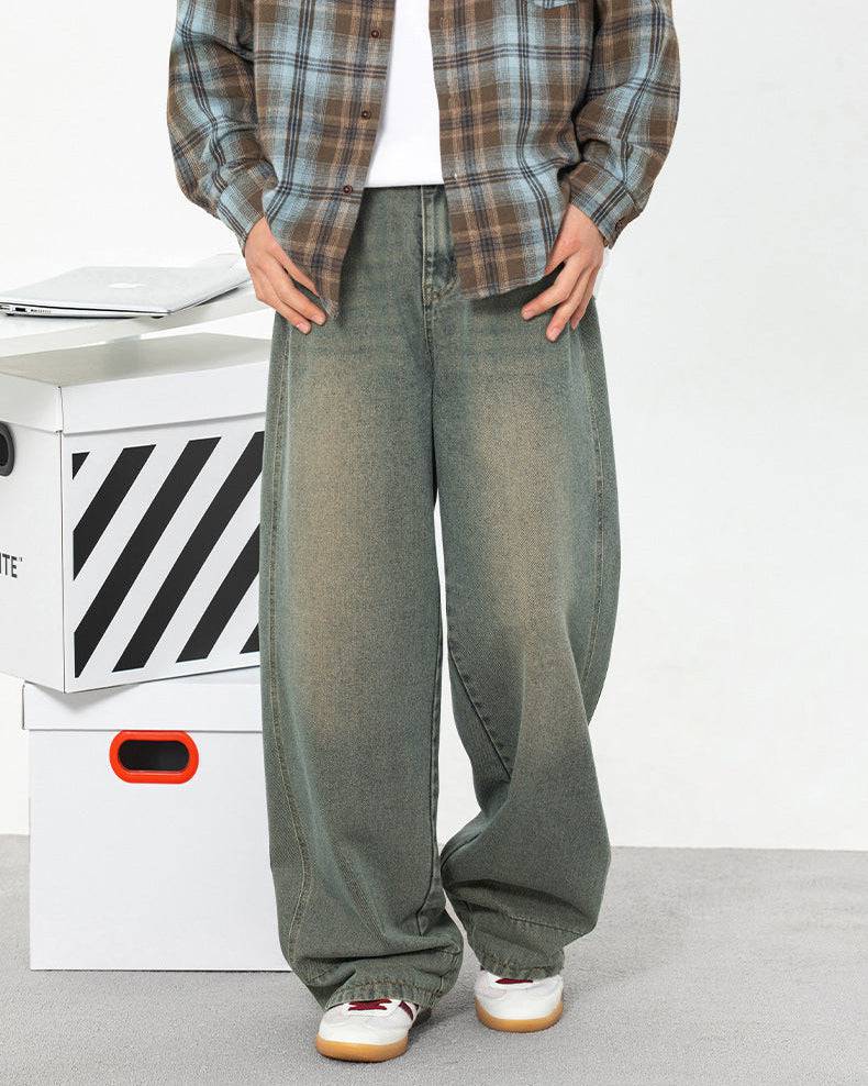 The Plaidline Washed Denim Jeans