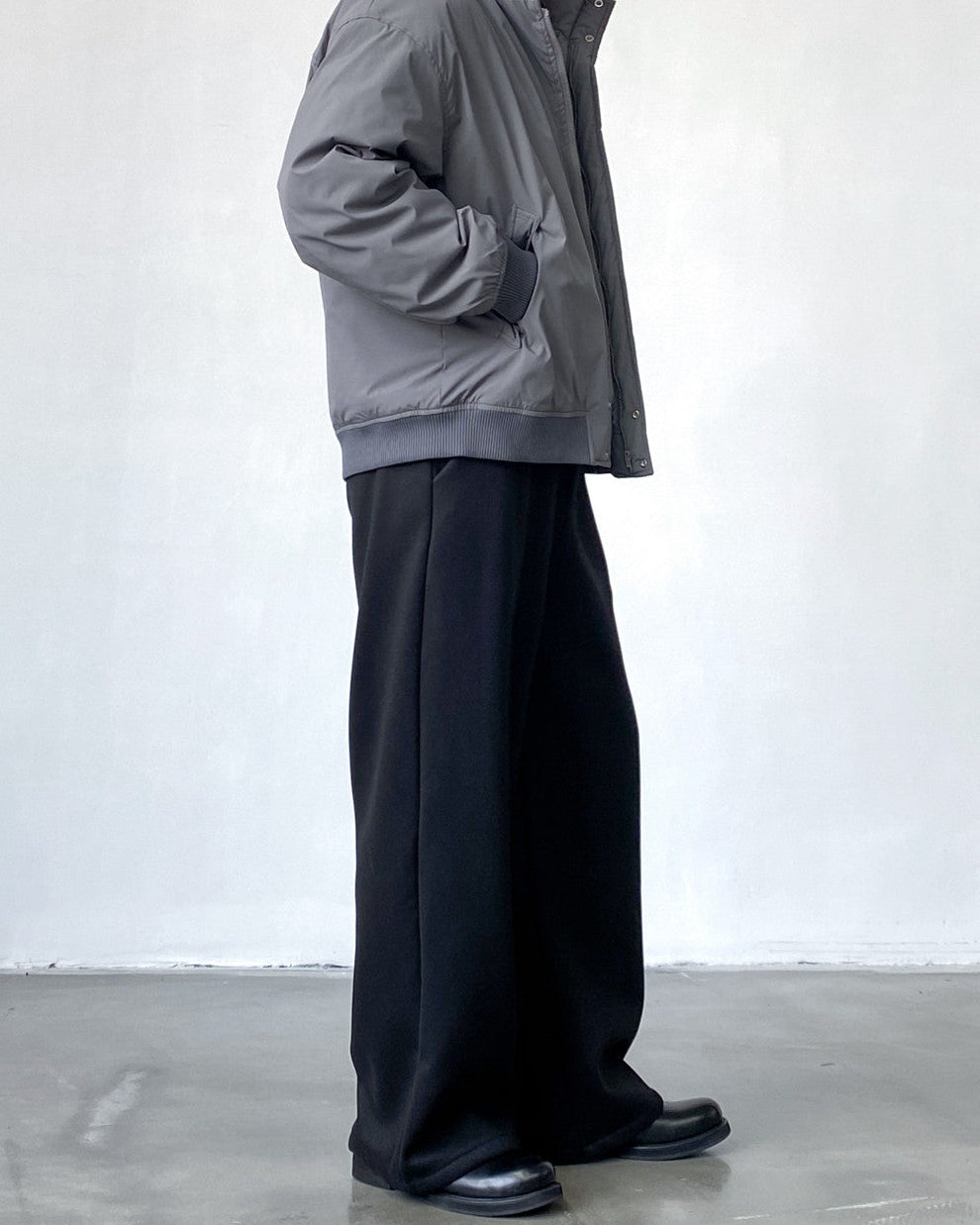 Tailored Thickened Wide Leg Wool Trousers