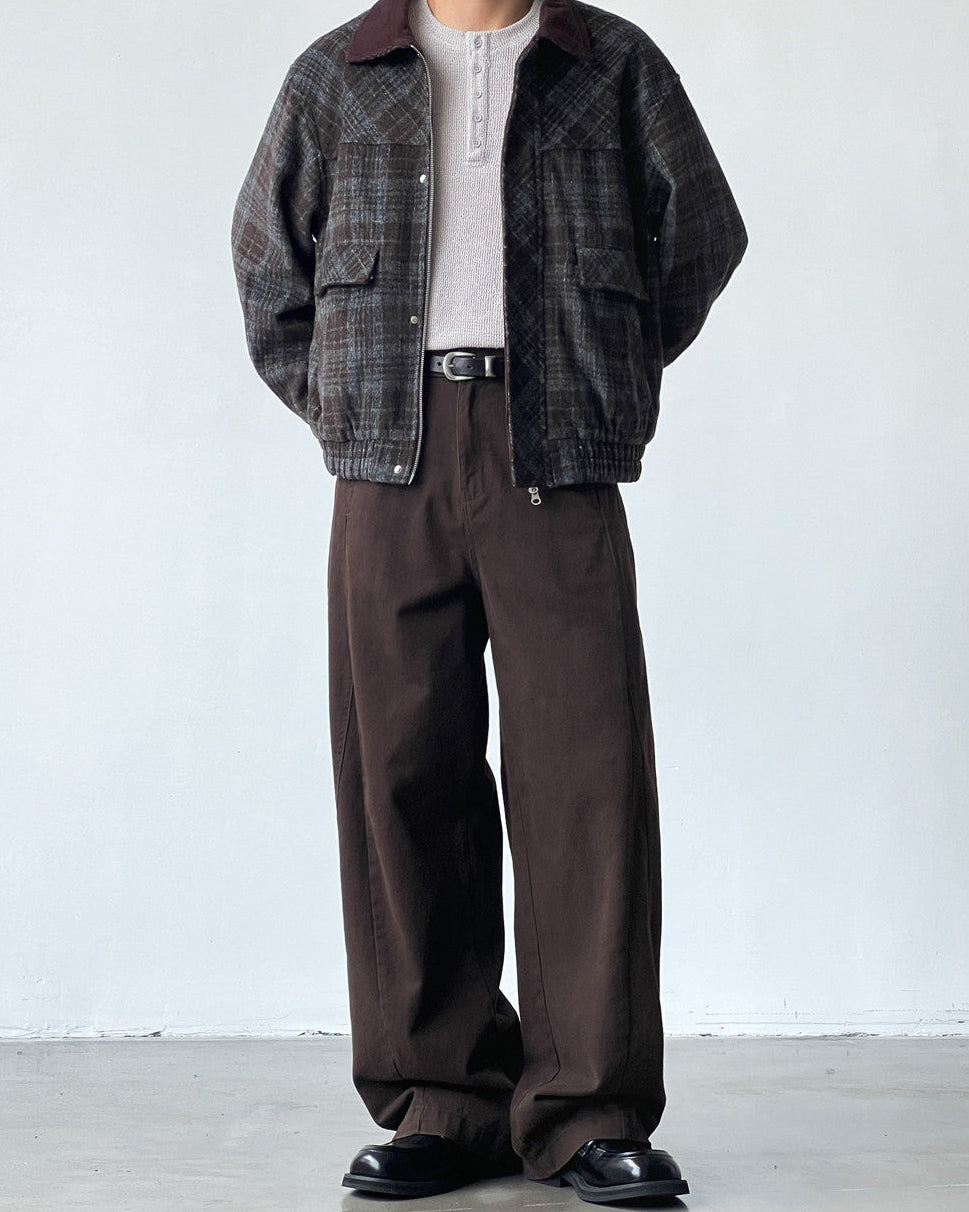 Slate Relaxed Cotton Trousers