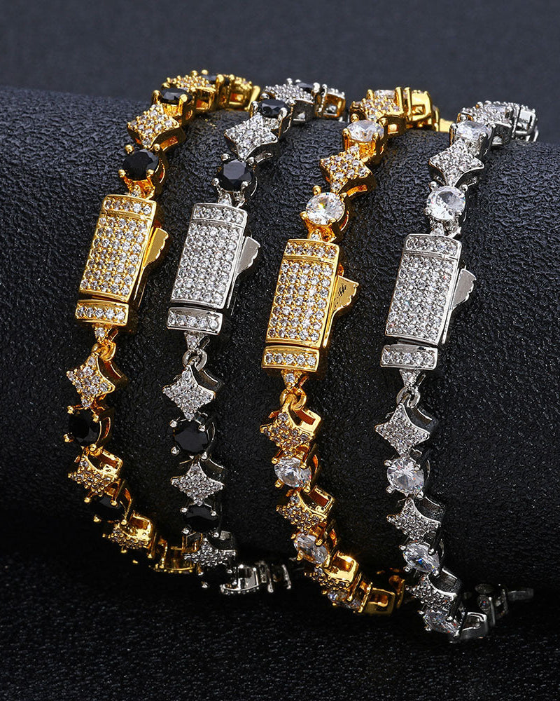 Luxe Iced Gemstone Link Bracelet