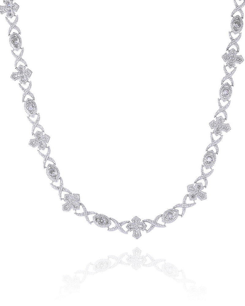 Icon Pavé Clover Link Necklace