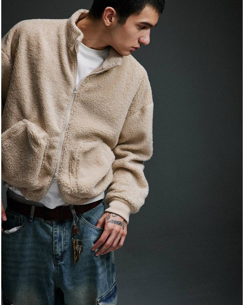 Teddy Relaxed Fit Fleece Zip Jacket