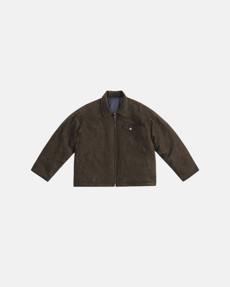 Vintage Suede Bomber Jacket