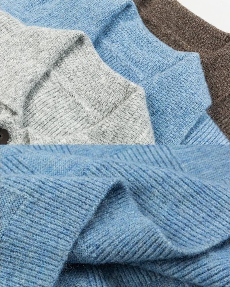 Block Synogram Textured Knit Button Cardigan