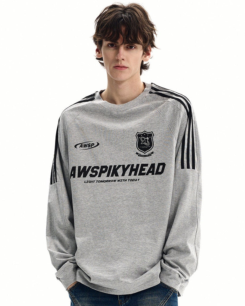 Solid Cotton Blend Crewneck Sweatshirt