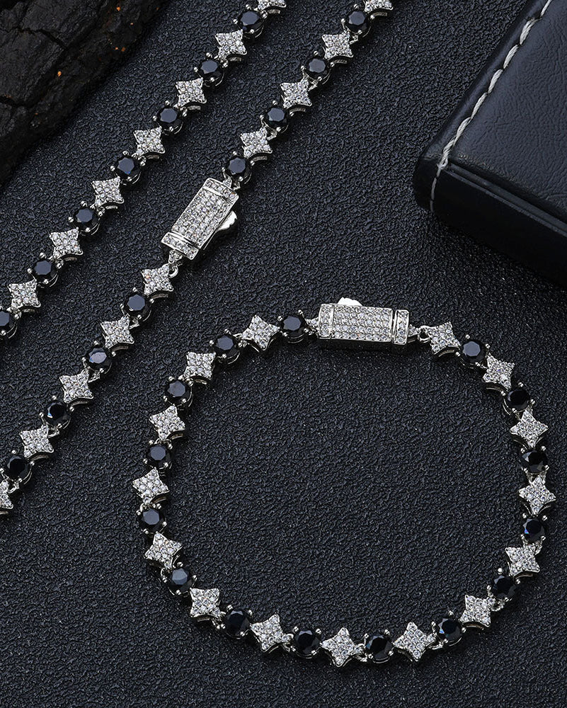 Luxe Iced Gemstone Link Bracelet