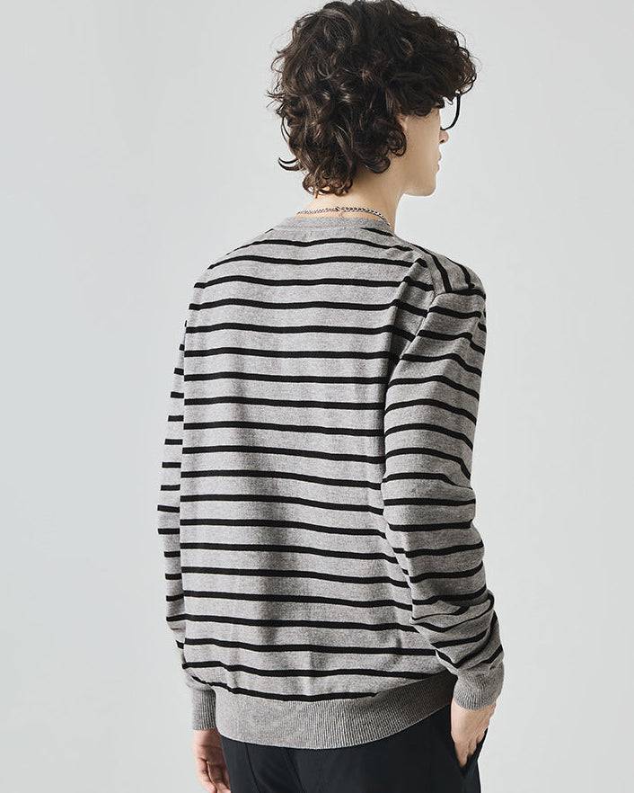 The Elliston Contrast Henley Knit Polo Sweater