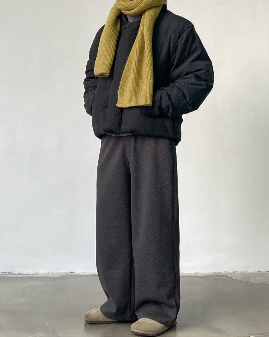 Tailored Thickened Wide Leg Wool Trousers