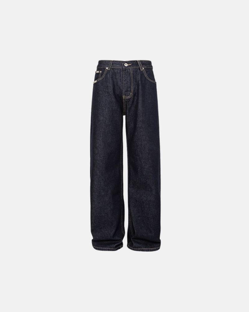 Relaxed Fit Wide-Leg Jeans Blak Wash