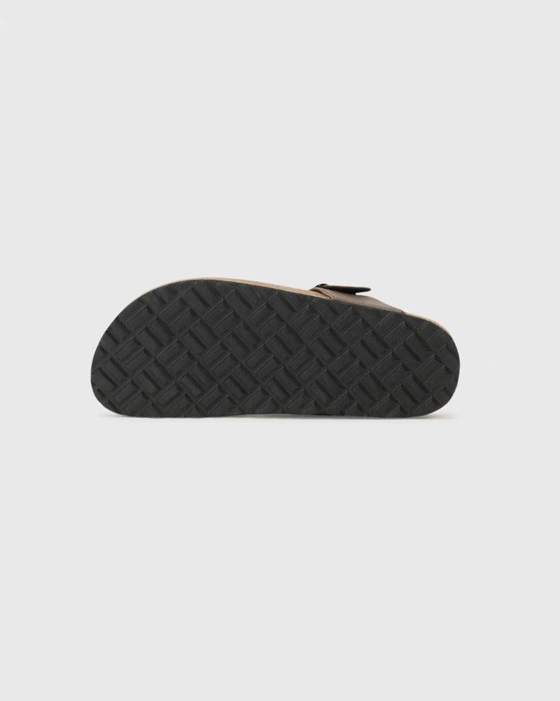 Leather Toe-Post Sandals - Olive