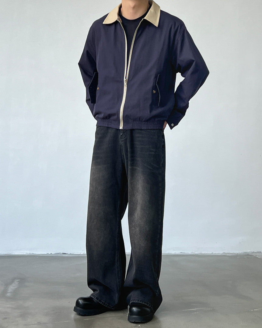 Wide Straight Mid-Rise Denim Jeans