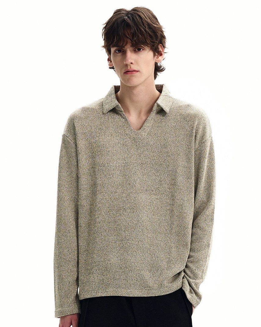 Refined Merino Polo Sweater