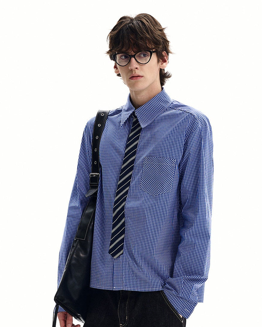 Micro Check Cotton Poplin Shirt