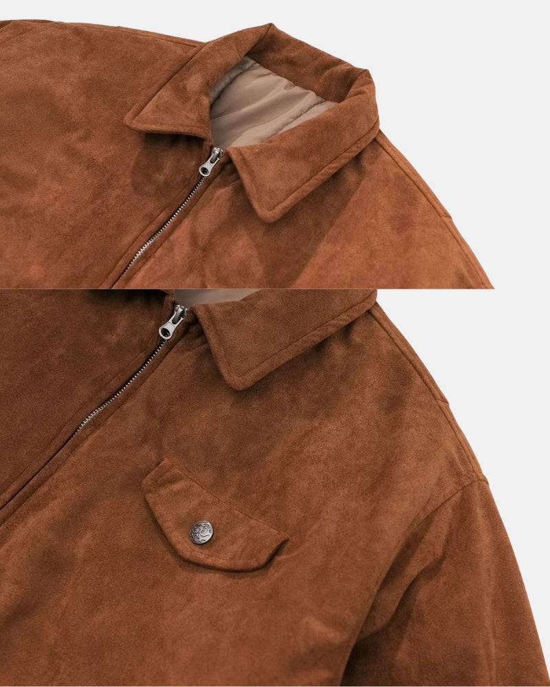 Vintage Suede Bomber Jacket