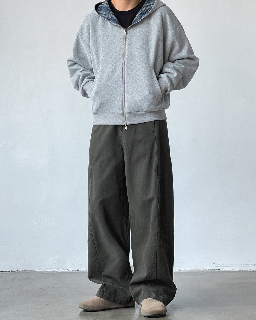 Slate Relaxed Cotton Trousers