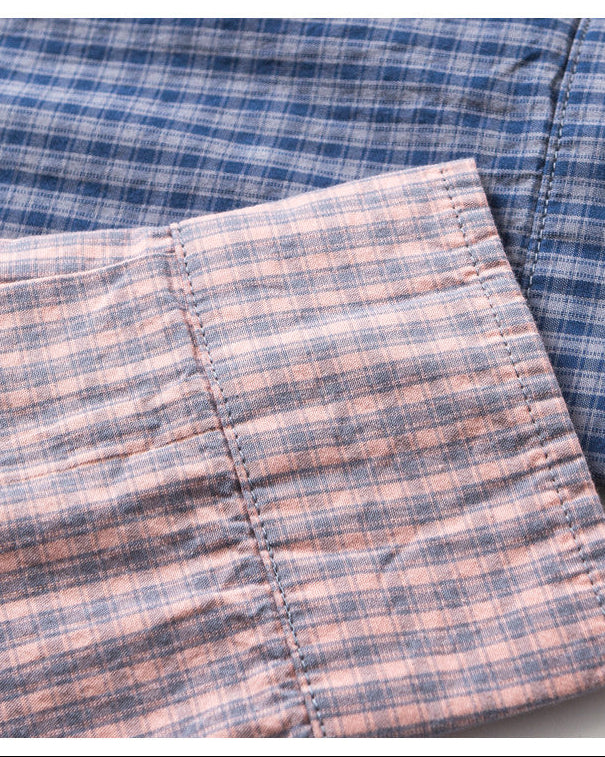 Gingham Cotton Button-Down Shirt