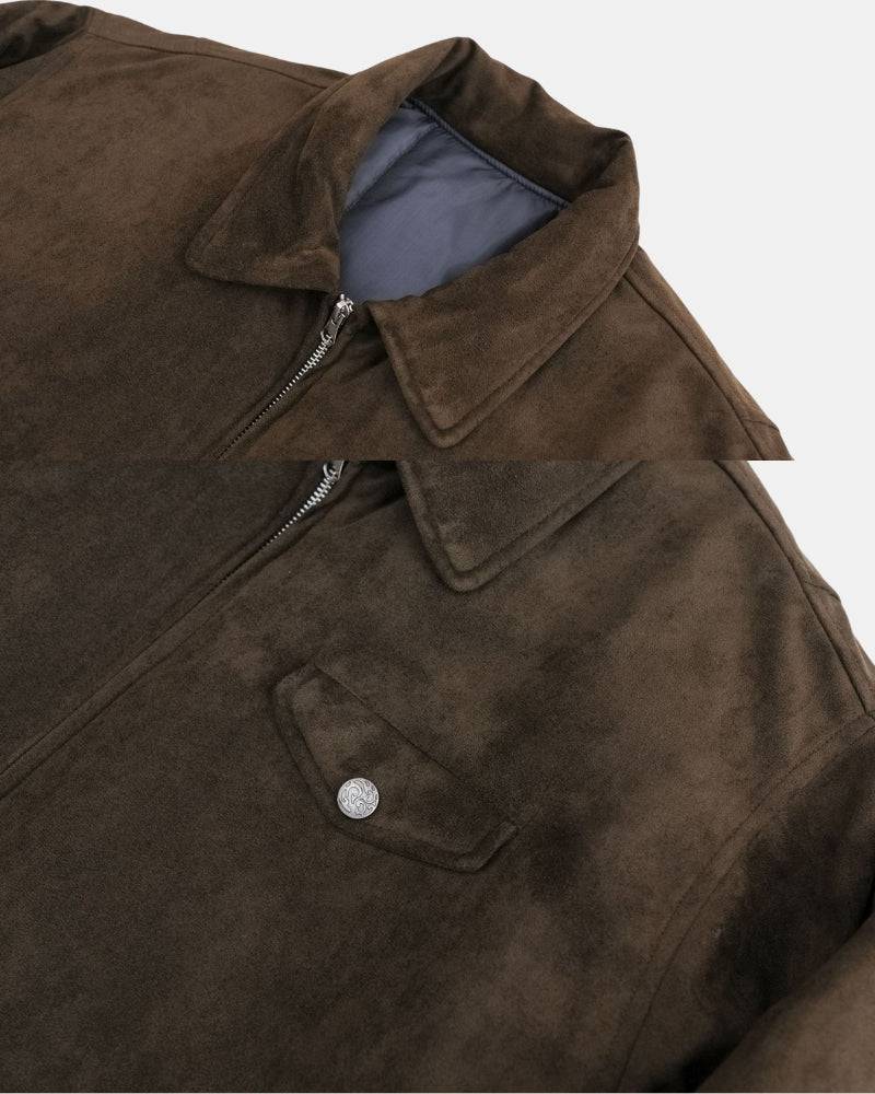 Vintage Suede Bomber Jacket