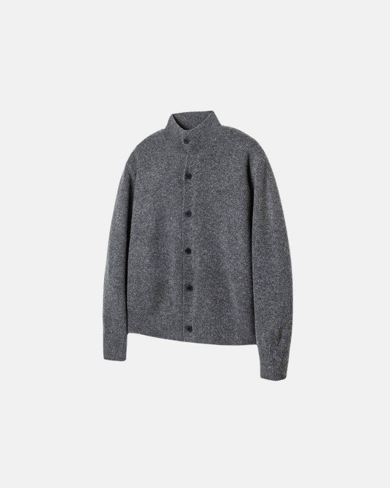 Wool Blend Classic Knit Button Cardigan