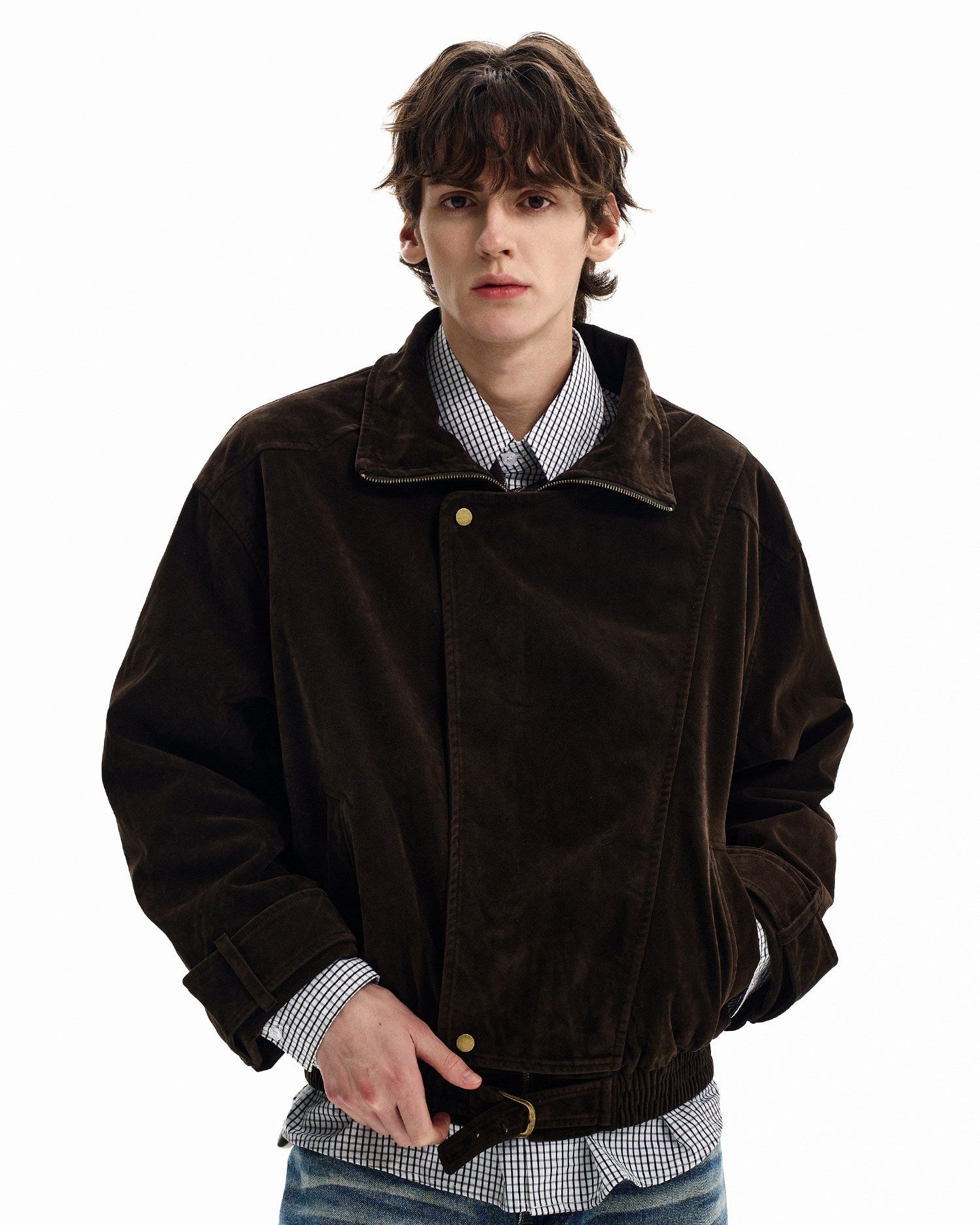 Vintage Wash Cotton Suede Jacket