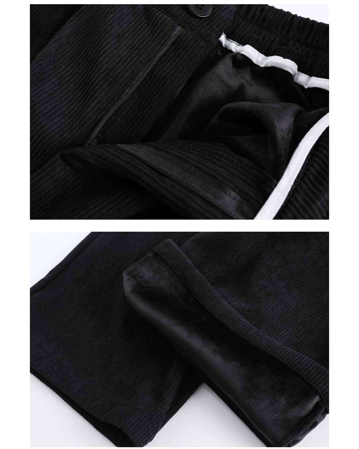 Loose Pleated Corduroy Trousers