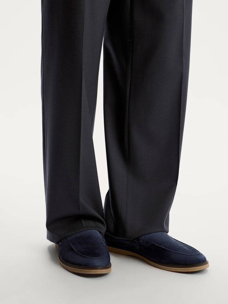 Navy Blue Suede loafers