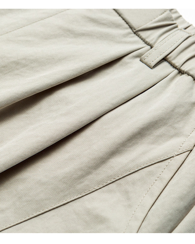 Lightweight Pleated Cotton Trousers