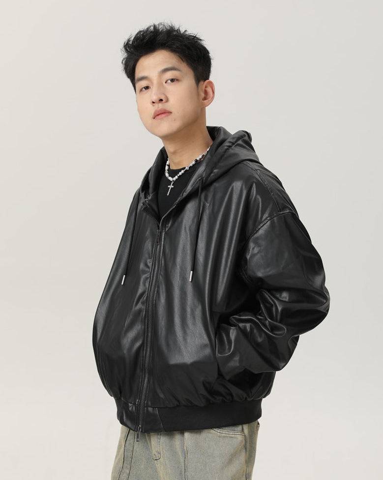 The Ravine Storm PU Hooded Jacket