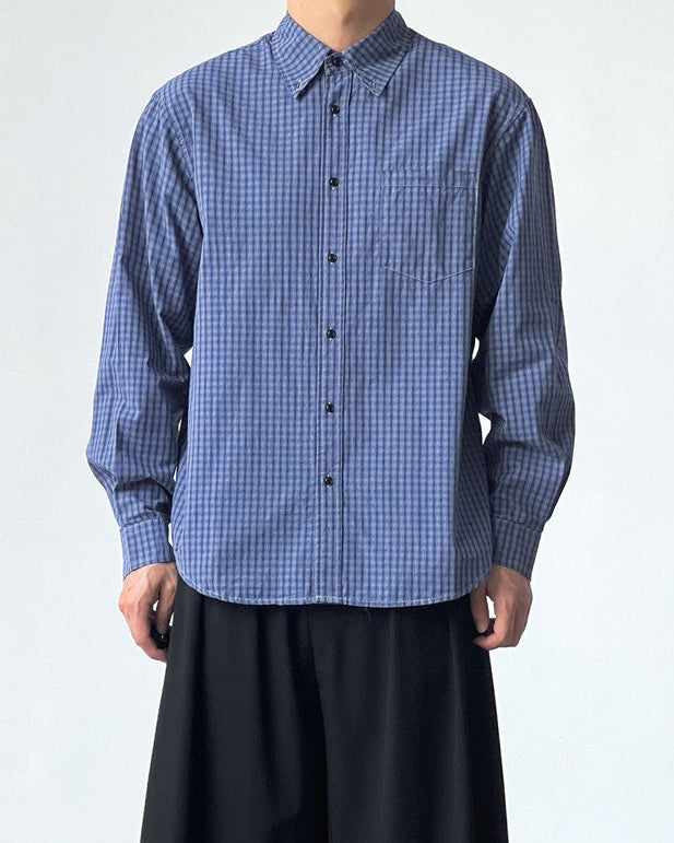 Gingham Cotton Button-Down Shirt