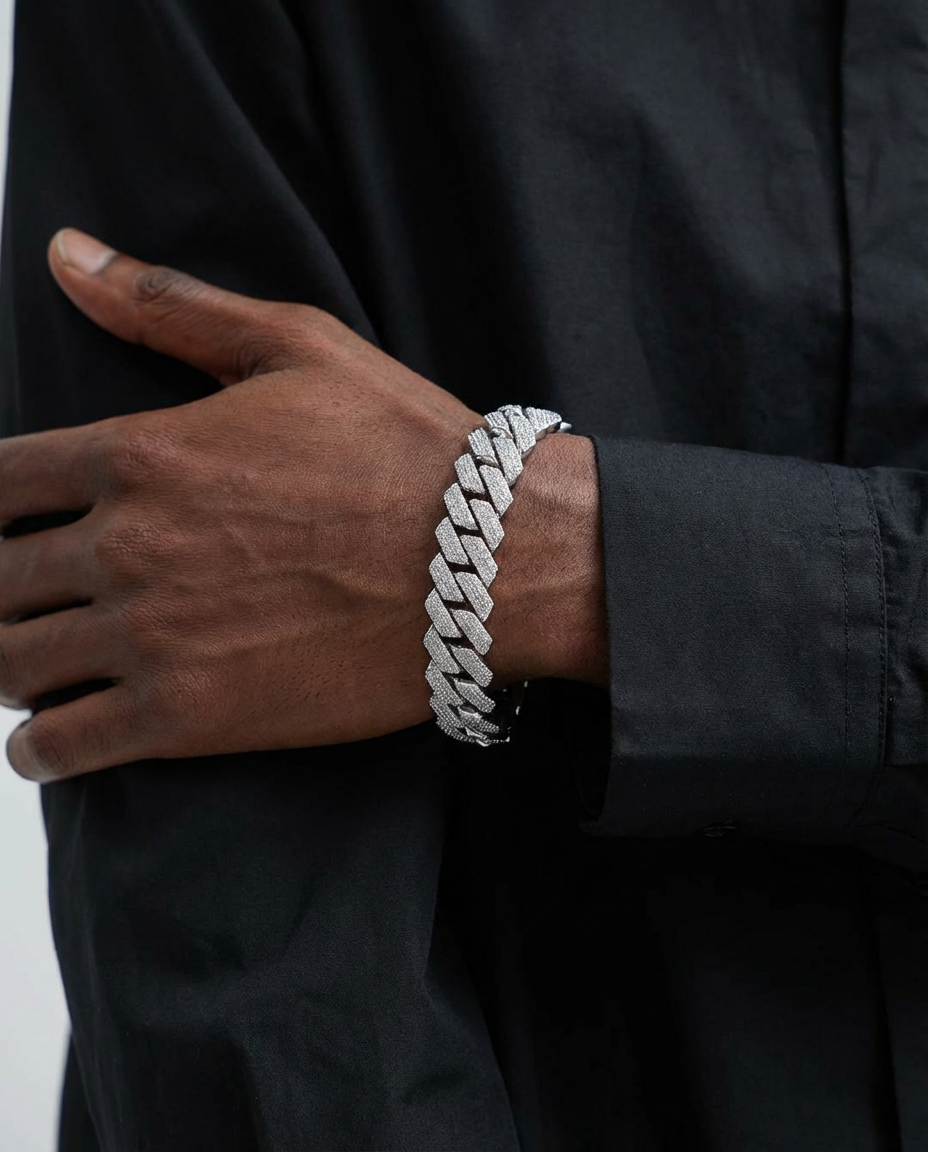 Luxe Iced Cuban Link Necklace and Bracelet