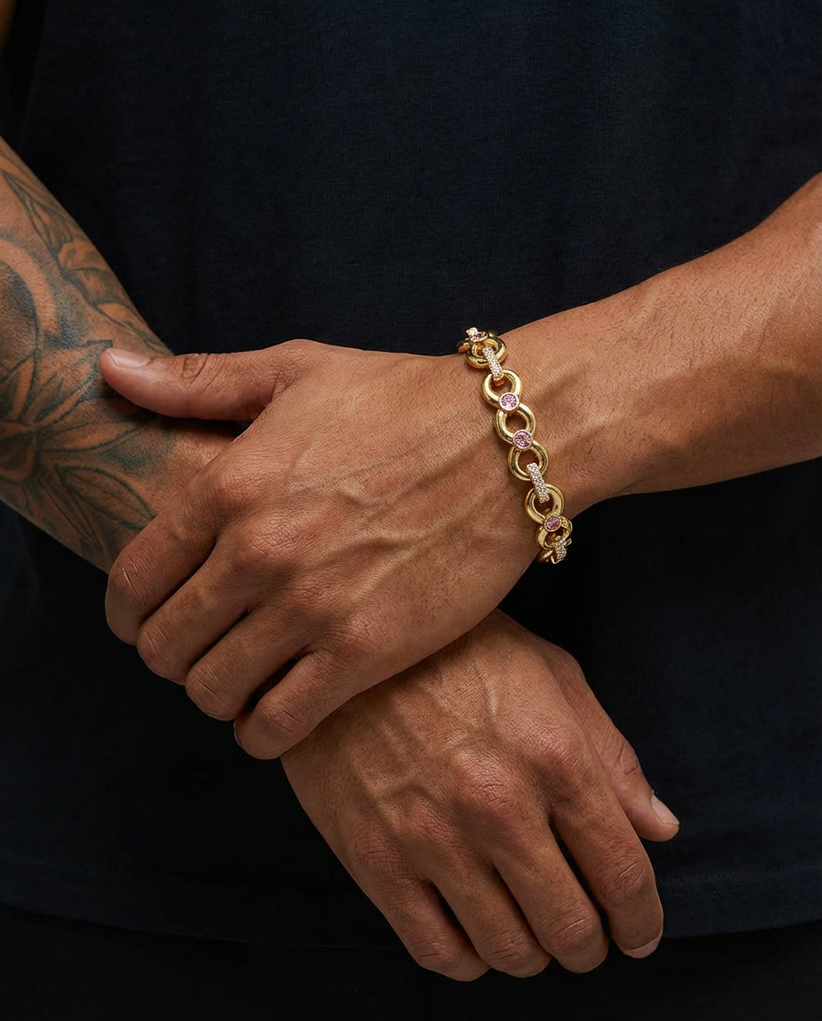 Signature Gemstone Link Bracelet