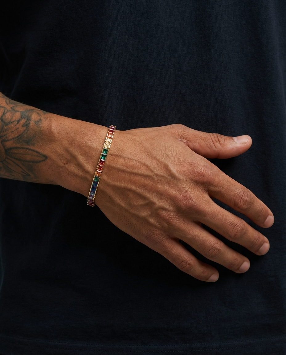 Signature Rainbow Gemstone Tennis Bracelet