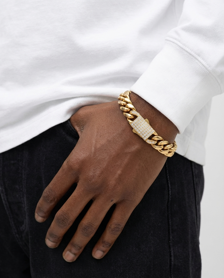 Signature Pavé Cuban Link Bracelet