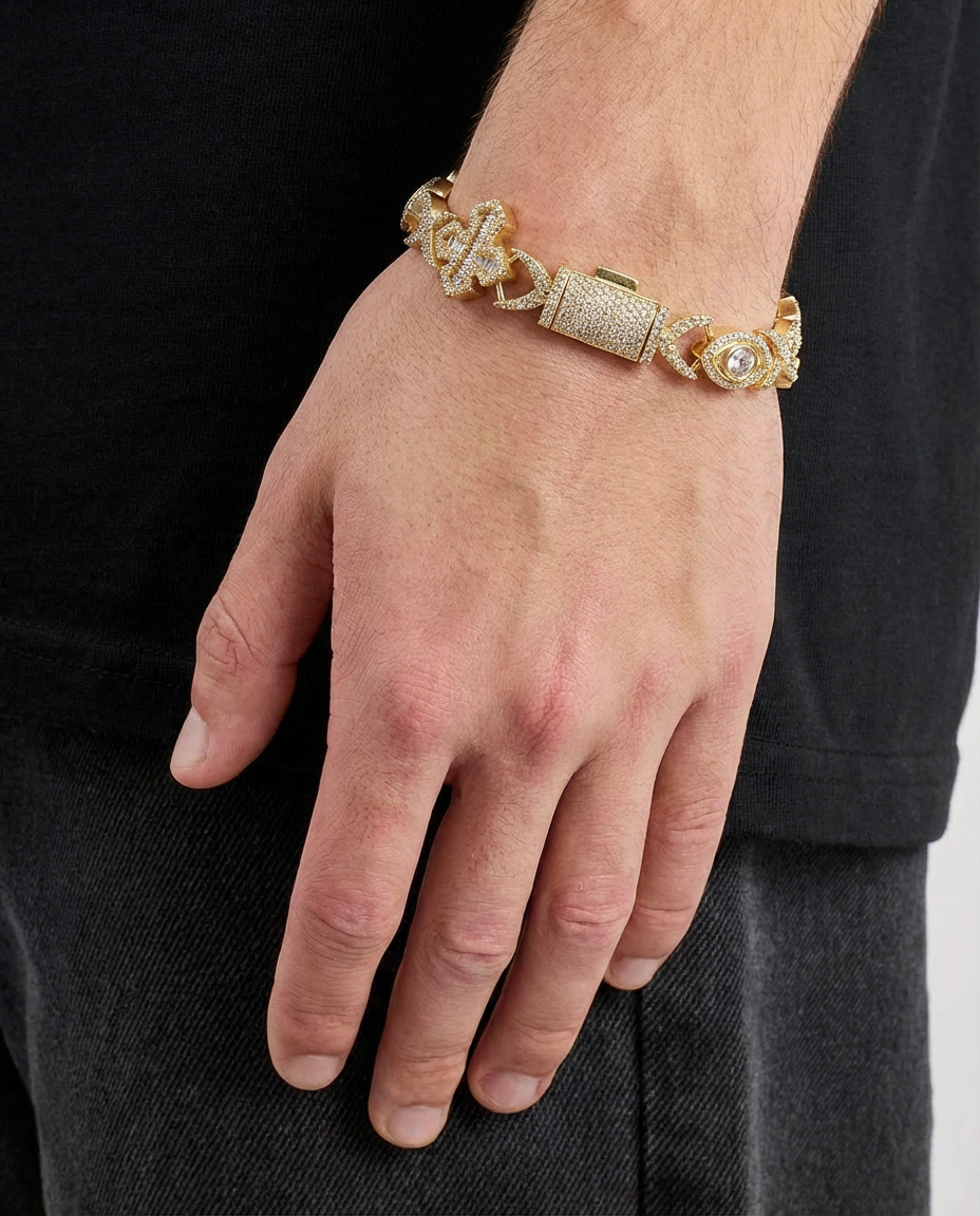 Signature Iced Icon Link Bracelet