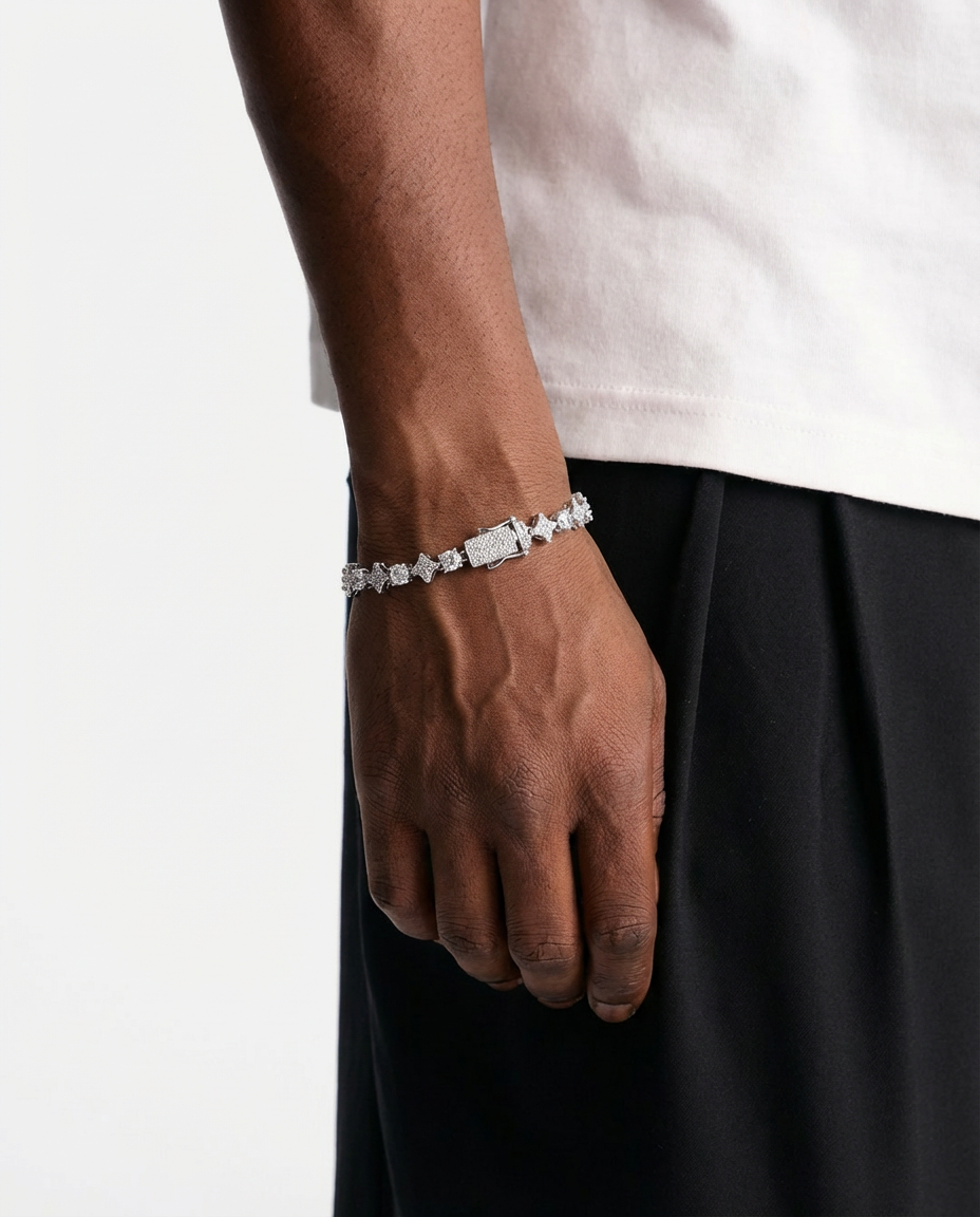 Luxe Iced Gemstone Link Bracelet
