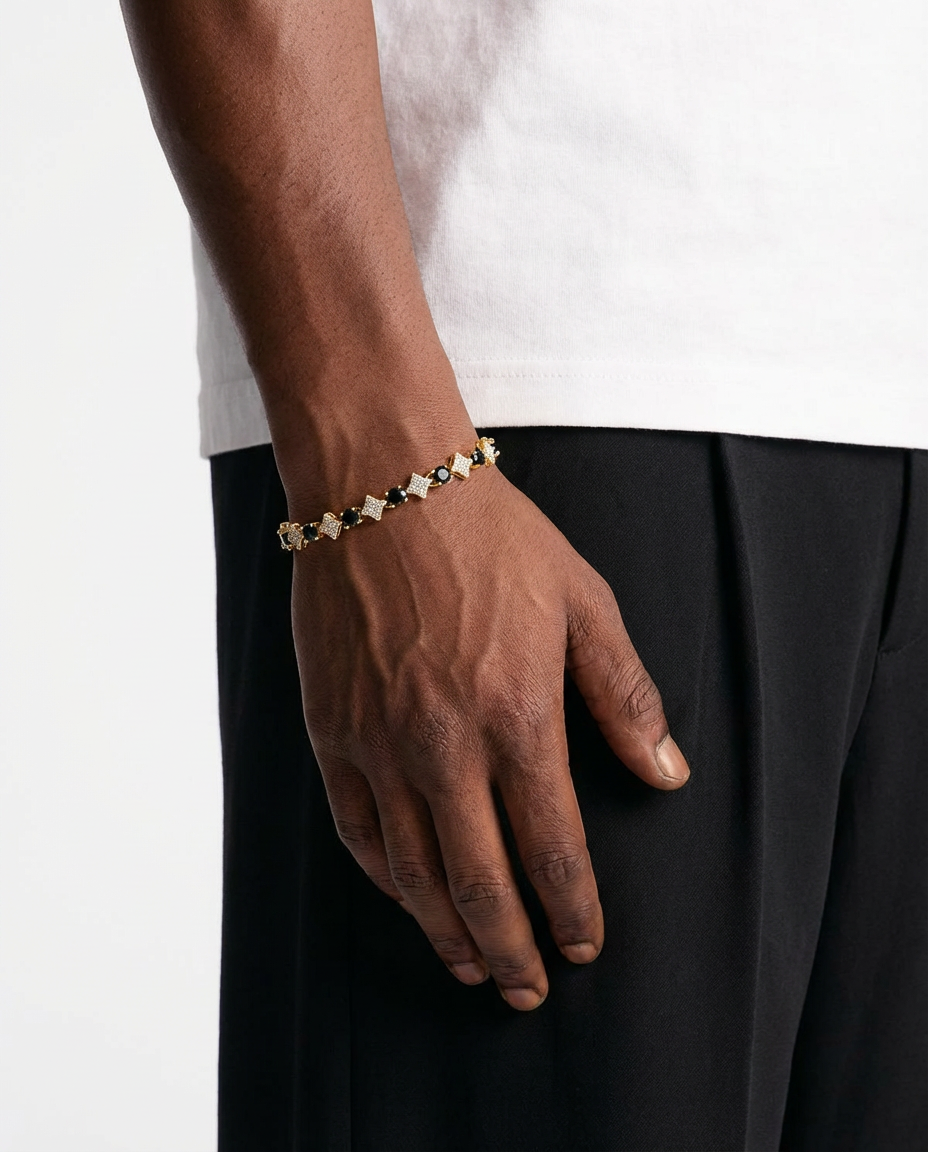 Luxe Iced Gemstone Link Bracelet