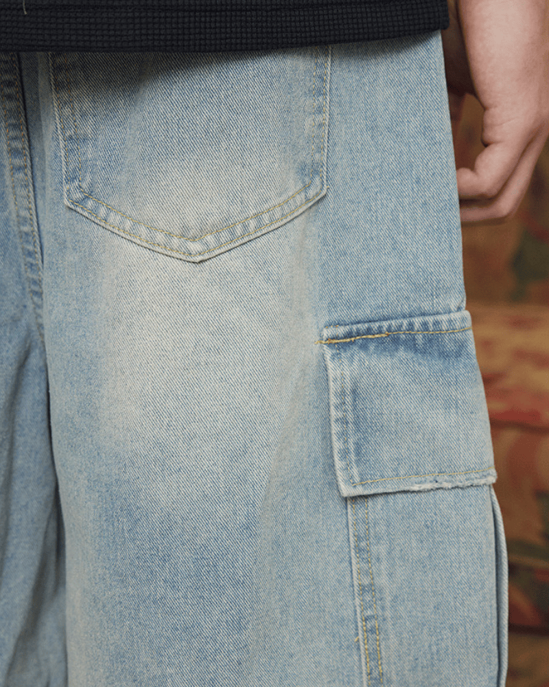 Wide Denim Shorts