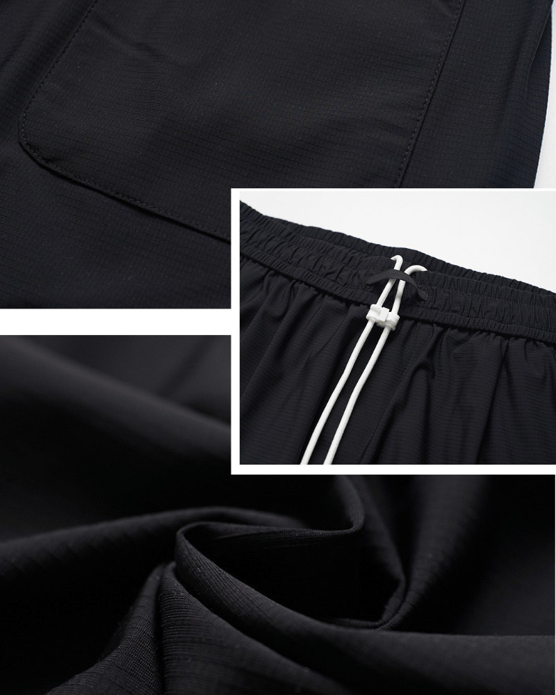 Relaxed Drawstring Wide‑Leg Trousers