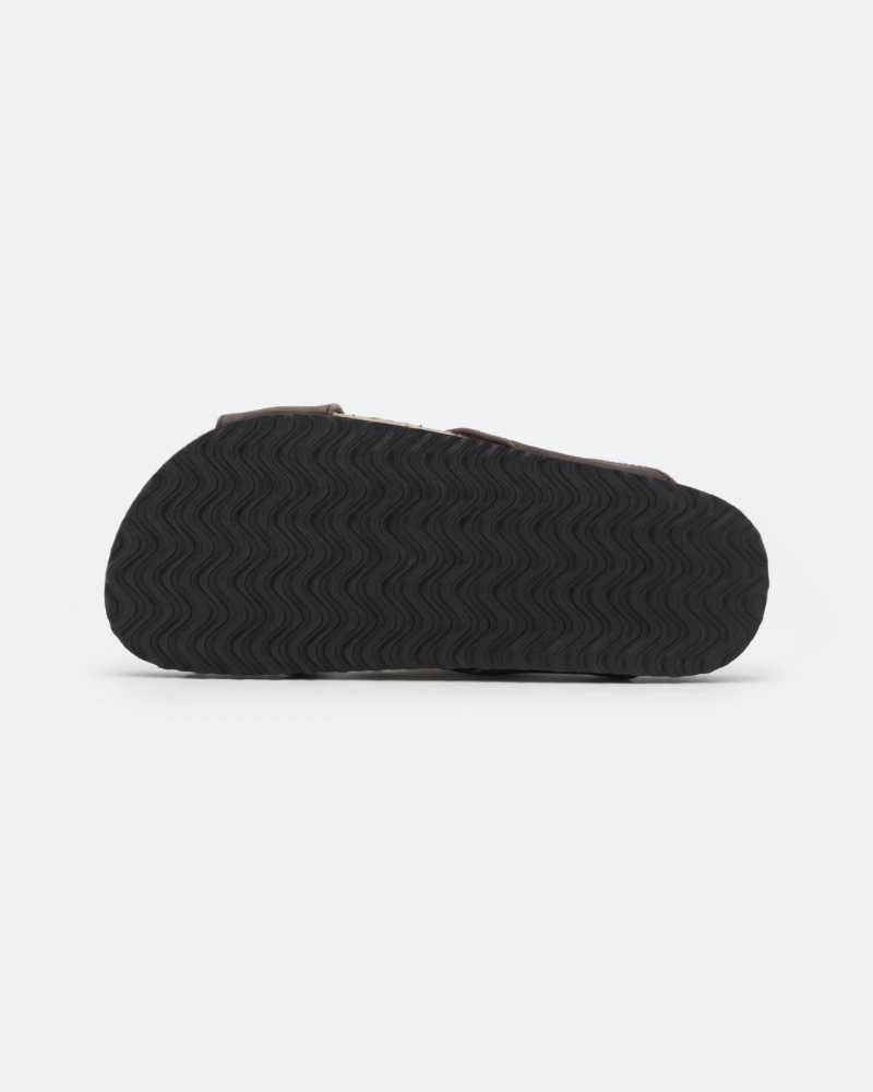 Crossover Suede Cork Sandals