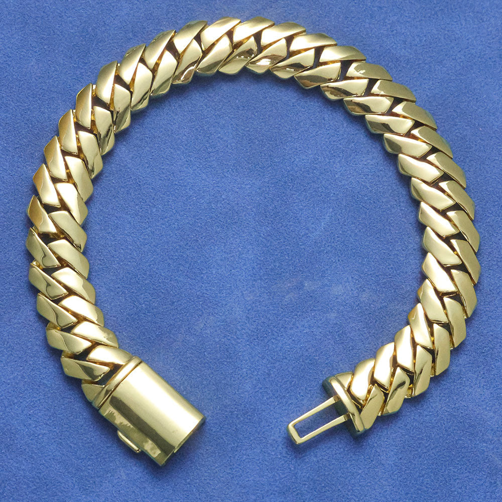 Grand Polished Cuban Link Bracelet