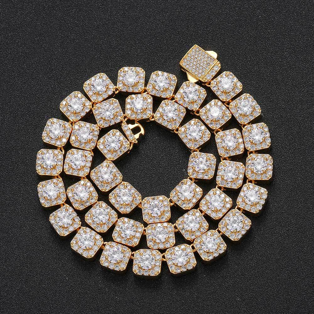Elite Pavé Square Tennis Chain Necklace