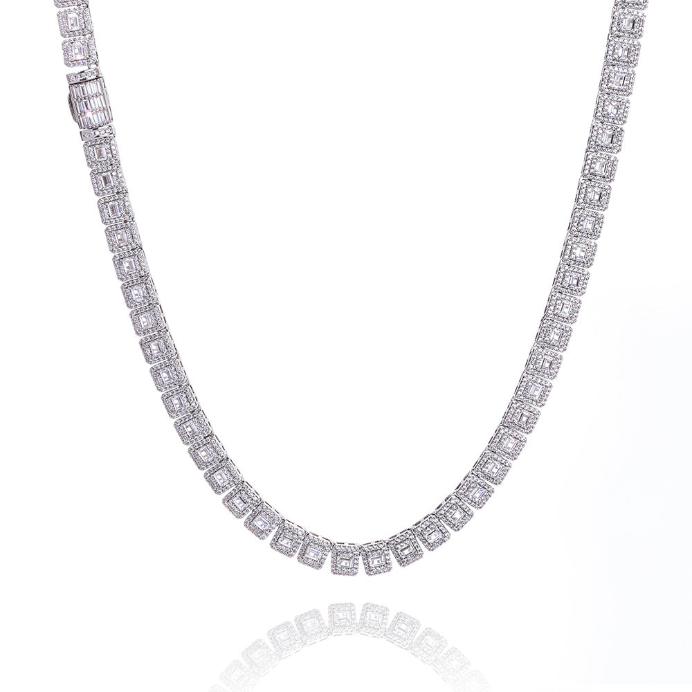 Imperial Baguette Tennis Chain Necklace