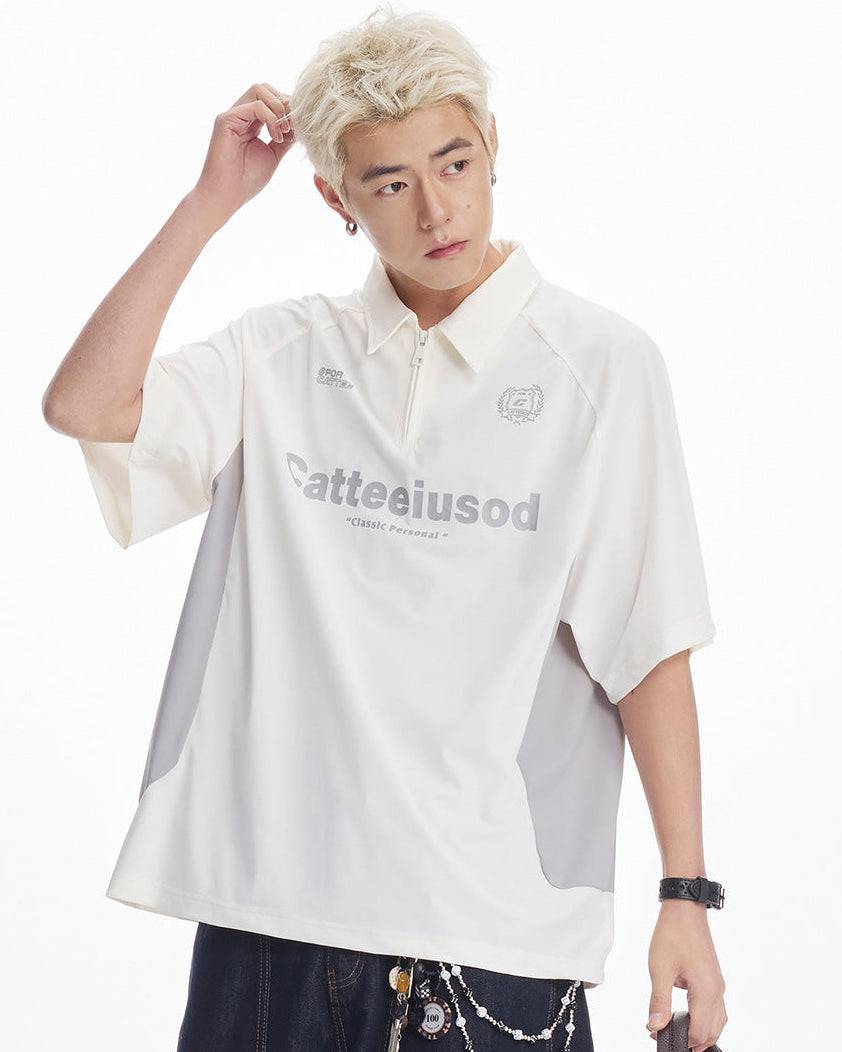 The Contour Knit Quarter-Zip Polo
