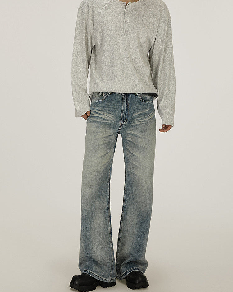 Vintage Light Wash Straight Jeans
