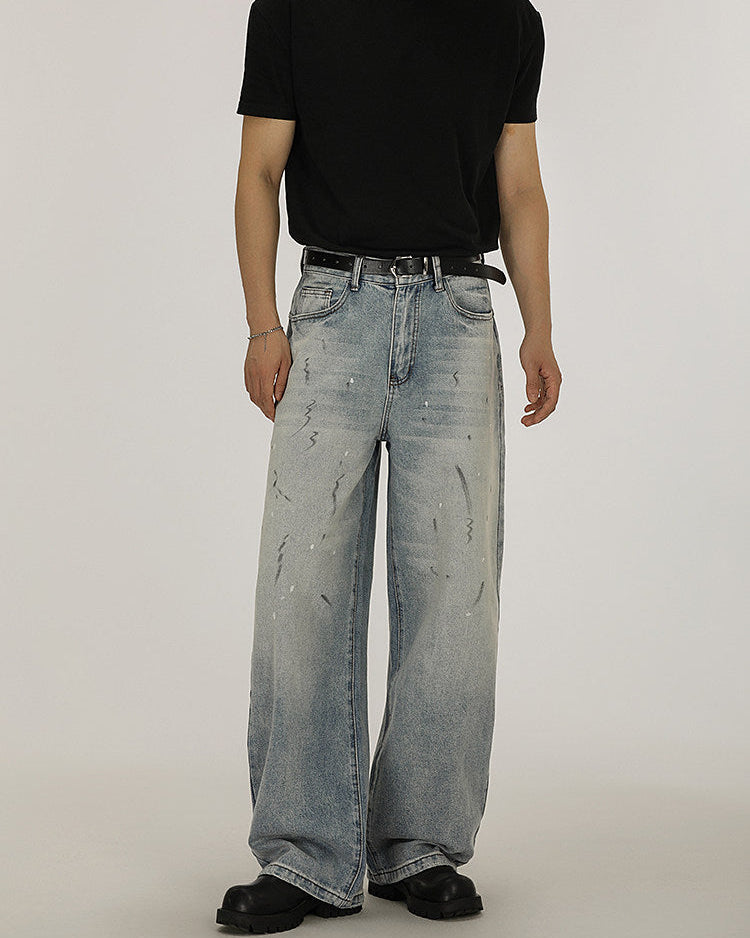 Relaxed Straight Denim Jeans