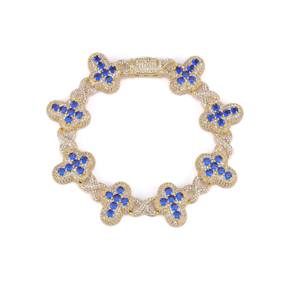 Blue Bloom Iced Bracelet