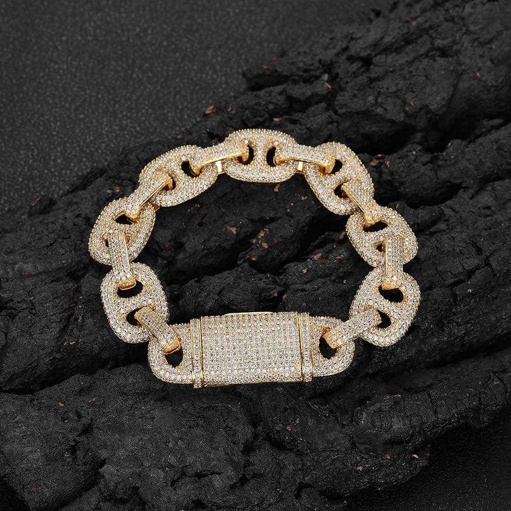 Iced Chunky Link Bracelet