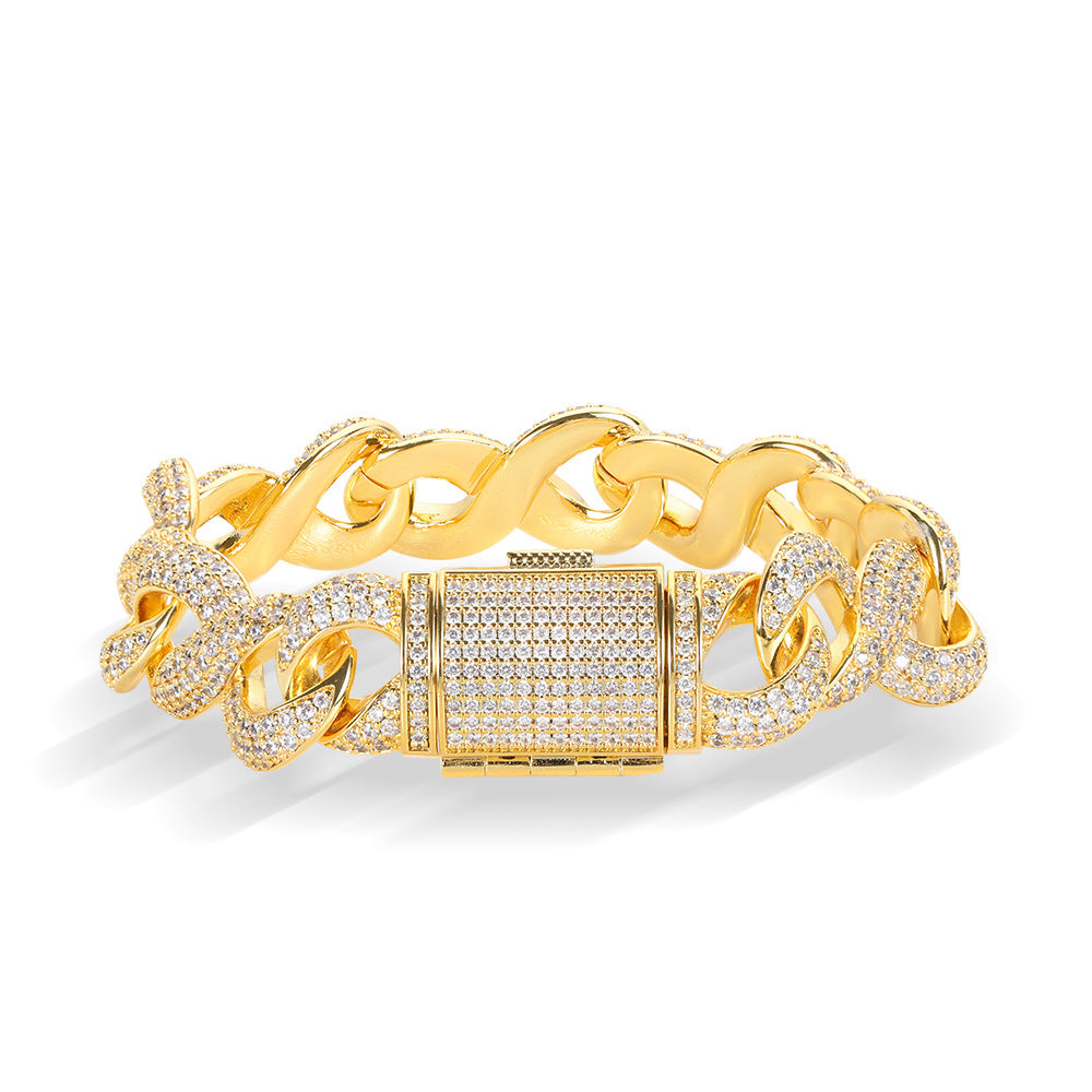 Fully Iced Locked Cuban Bracelet